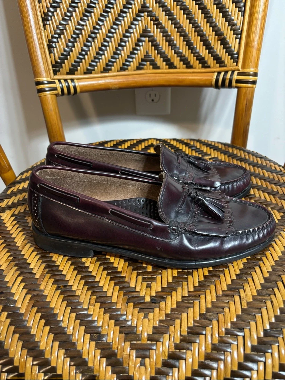GH Bass Brompton Kiltie Tassel Loafers Leather 9.5D Preppy